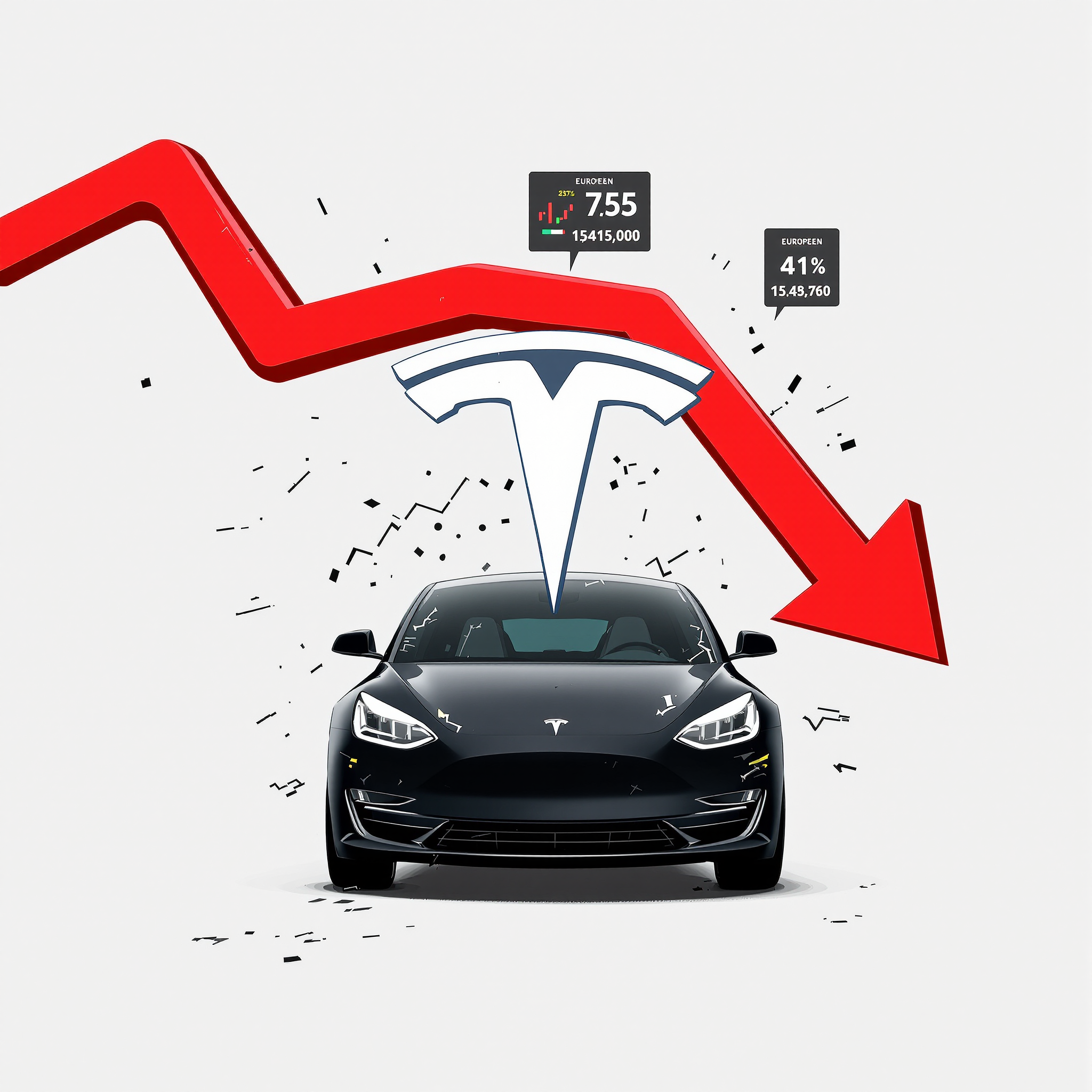 테슬라 주가 급락 유럽서 판매량 반토막